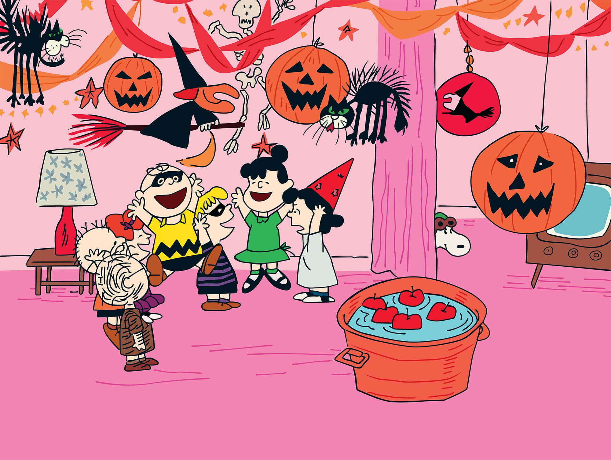 'Charlie Brown sărbătorește sărbătoarea lui preferată - Halloween!' Fundal