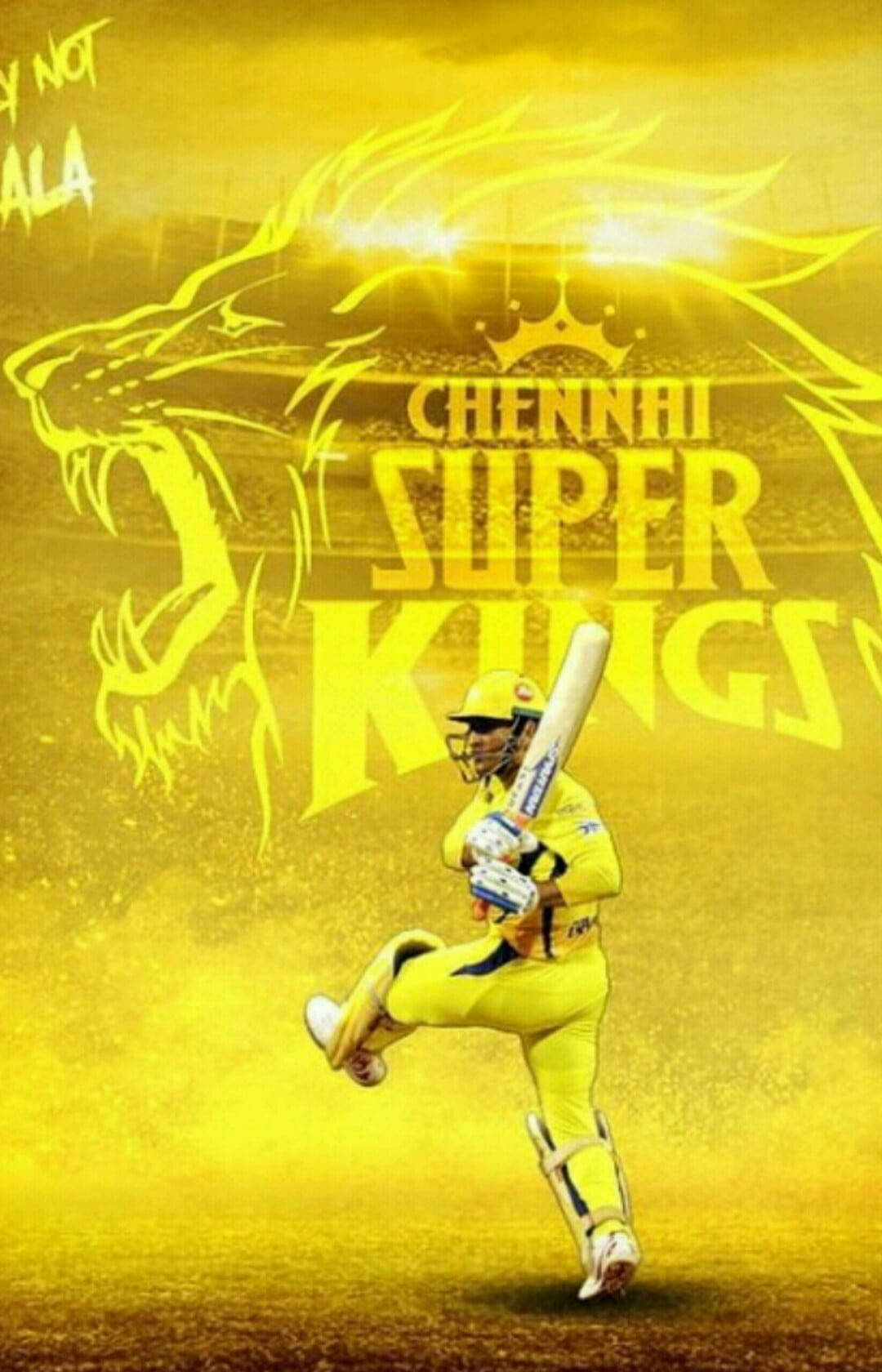 Chennai Super Kings Leul Auriu Fundal