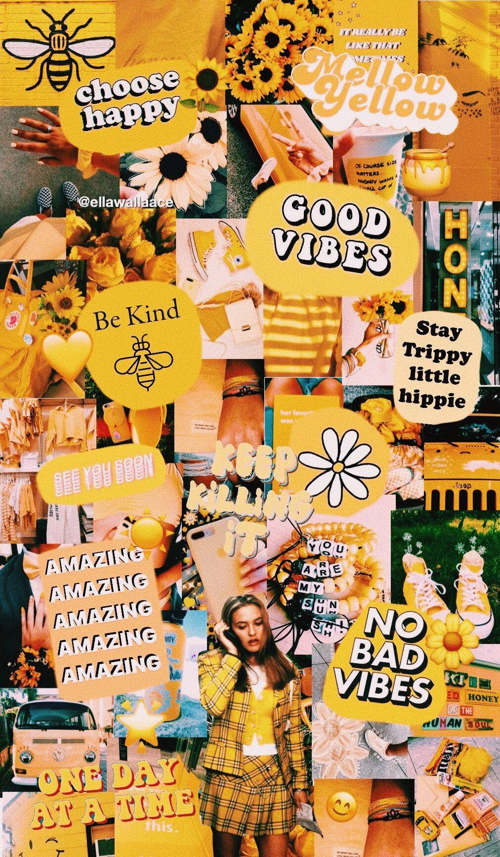 Cher Horowitz din Clueless Colaj Estetic VSCO Fundal