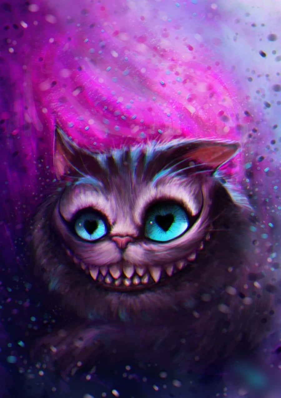 Cheshire Cat zâmbind șugubăț Fundal