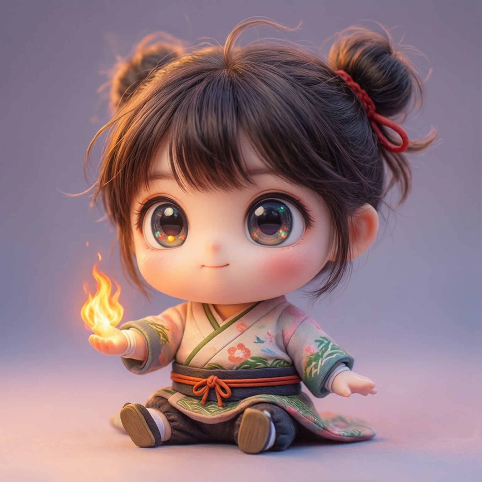 Chibi Maki Drăguț Fundal
