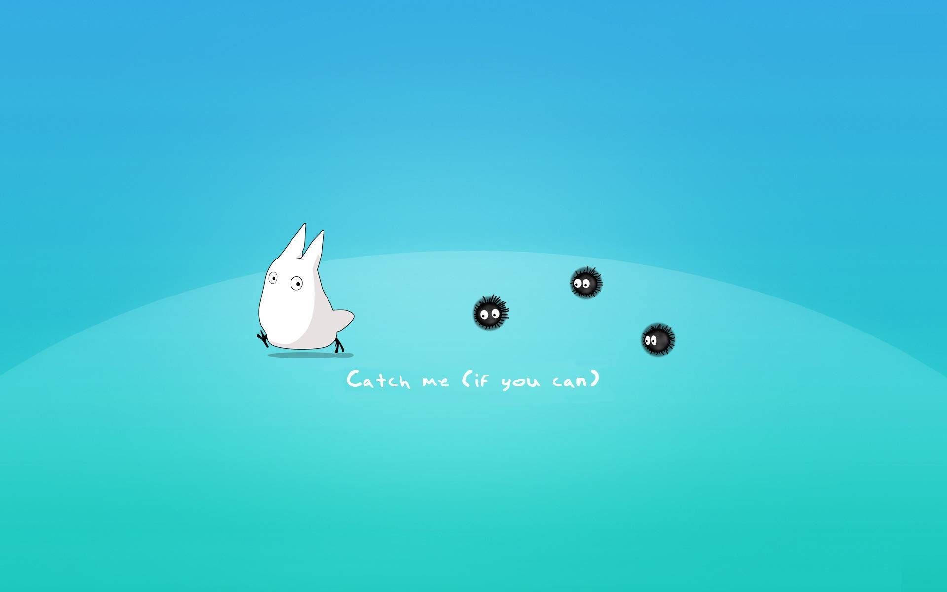 Chibi Totoro Estetic Laptop Fundal
