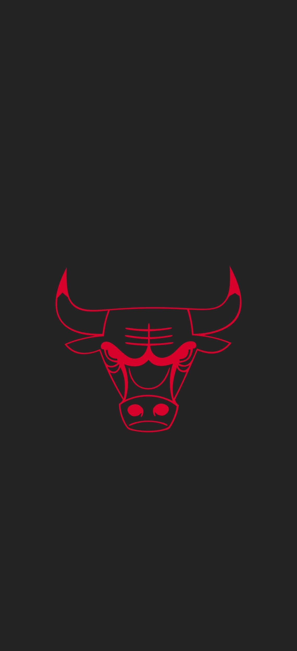 Chicago Bulls Neon Roșu Telefon Fundal