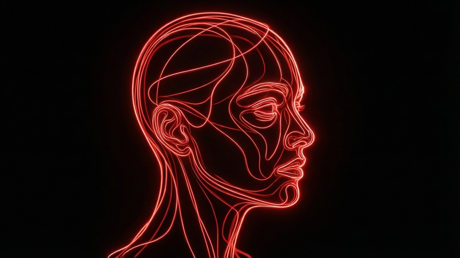 Chip de artă liniară neon roșu Fundal