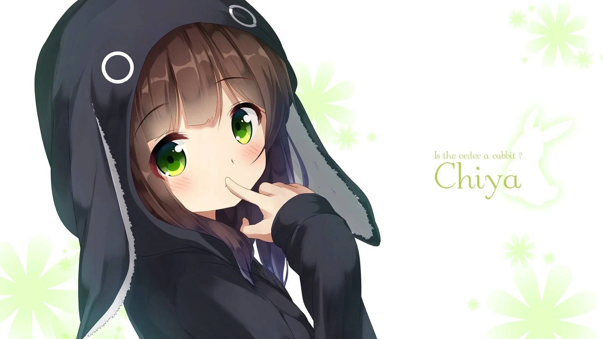 Chiya cu hanorac, personaj anime Fundal
