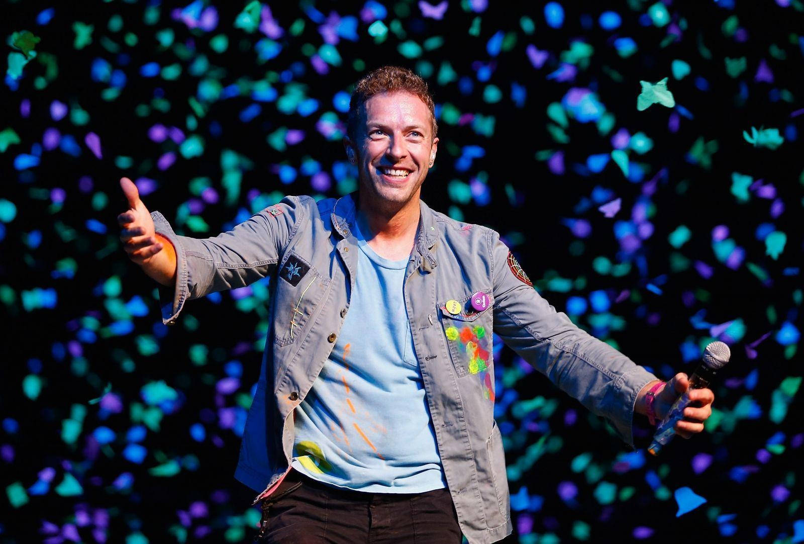 Chris Martin în Auckland Fundal