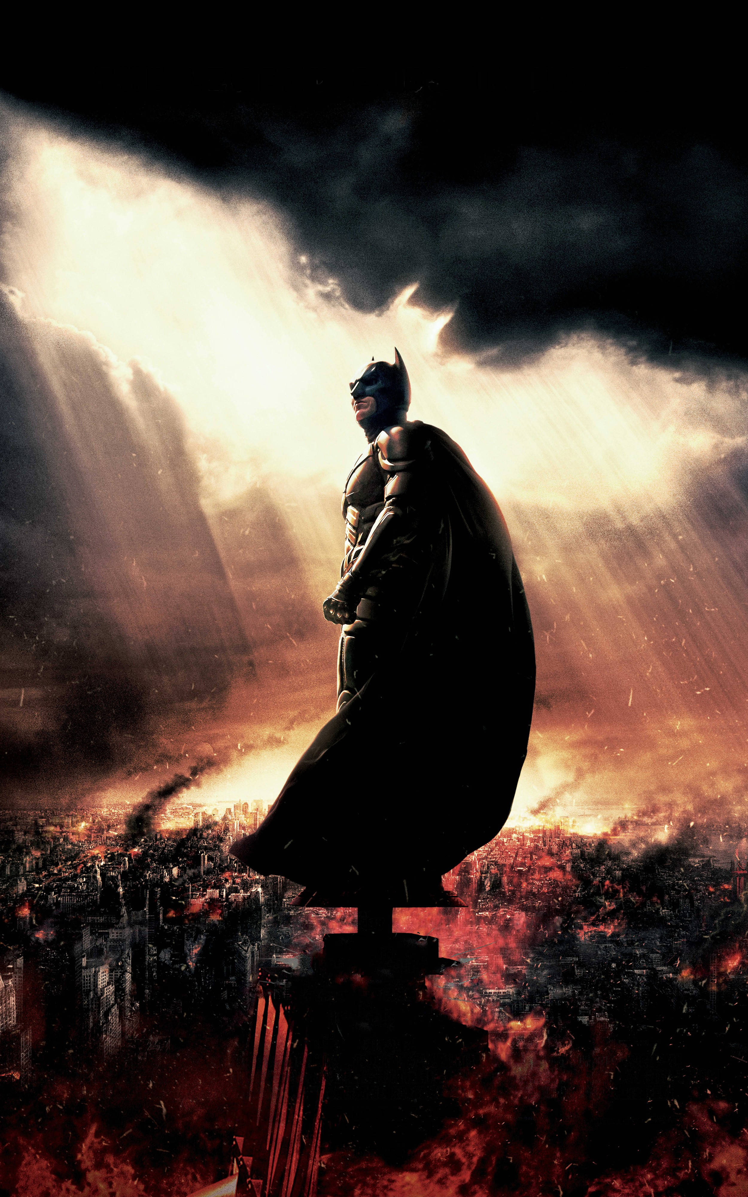 Christian Bale în rolul Batman în The Dark Knight Fundal