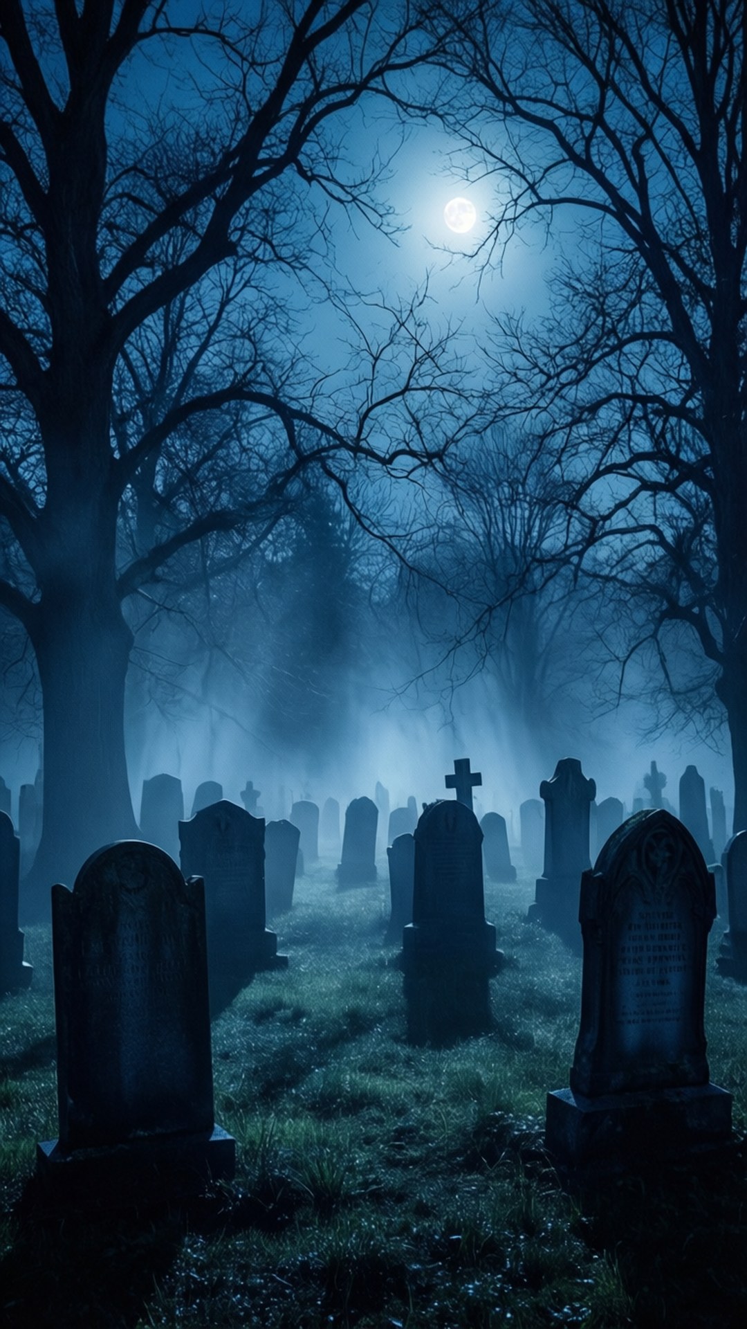 Cimitirul Lunii Albastre Fundal