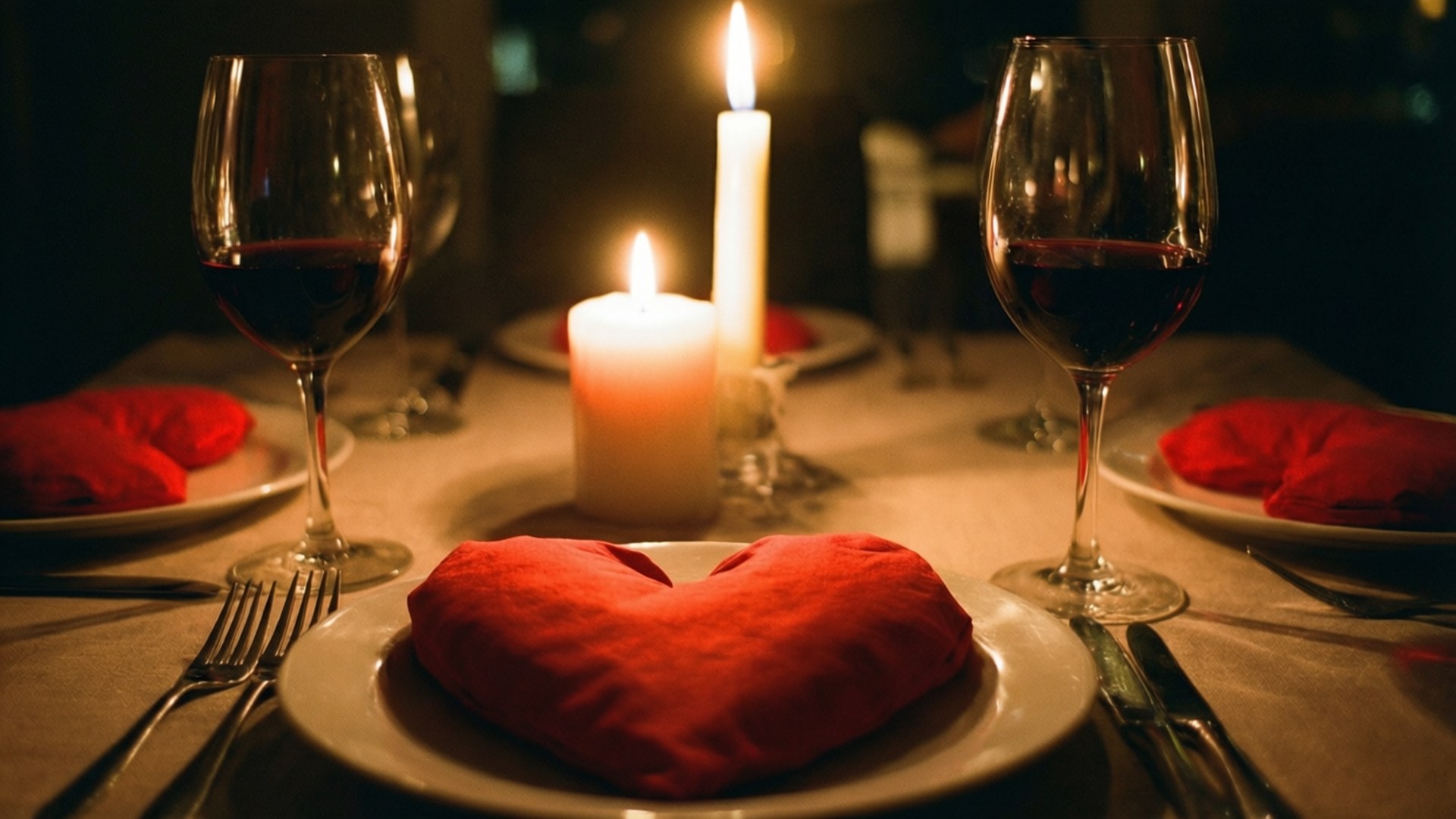 Cină romantică la lumina lumânărilor Fundal