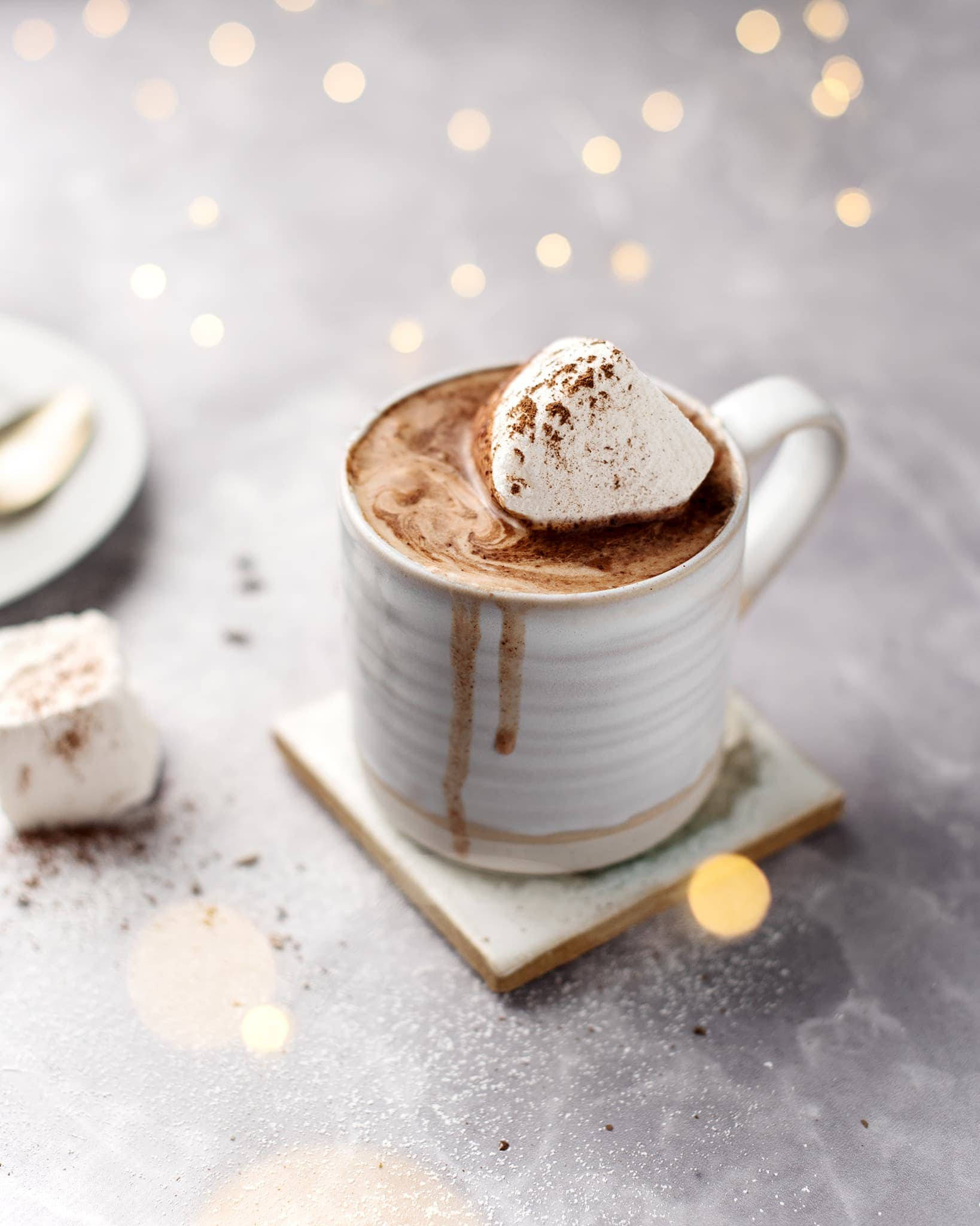Ciocolată Calda cu Marshmallows Topiti Fundal