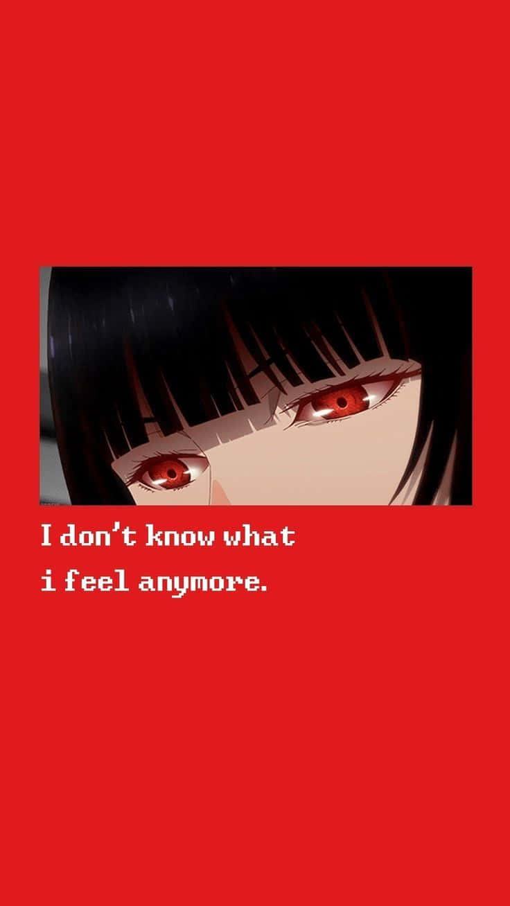Citat Roșu Kakegurui Estetică Anime Fundal