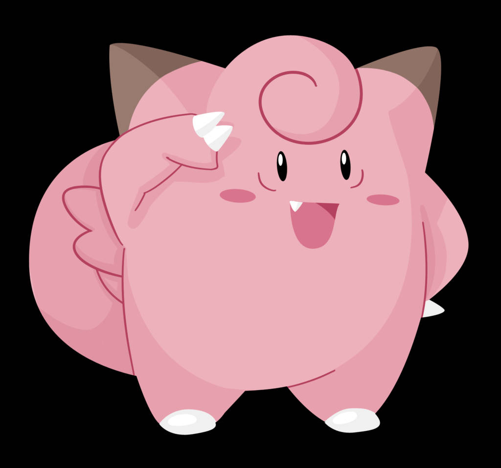 Clefairy salutând Fundal