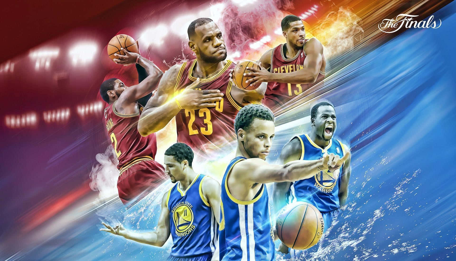 Cleveland Cavaliers versus Golden State Warriors cel mai bun fundal de baschet Fundal