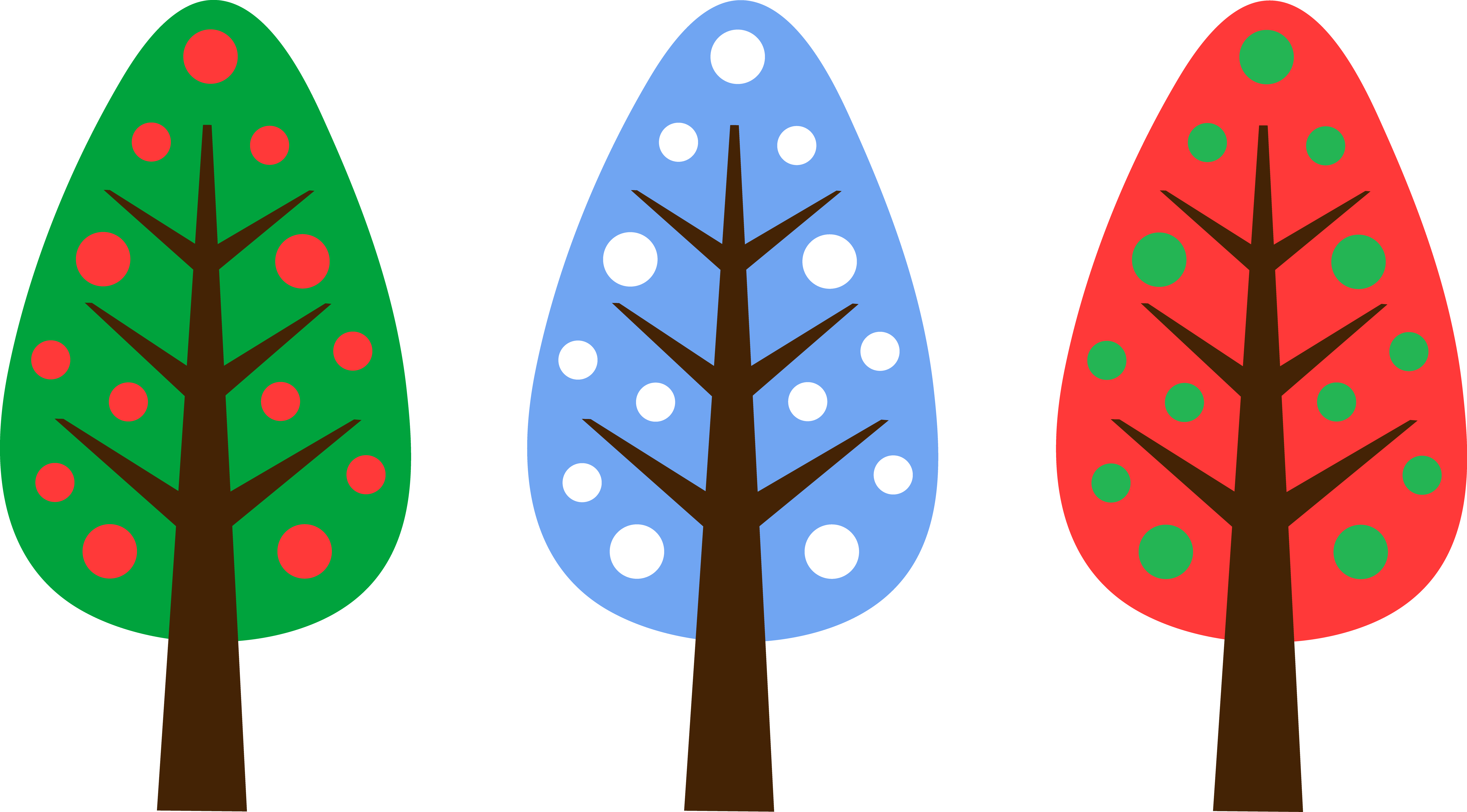 Clipart colorat cu pomi de Crăciun Fundal