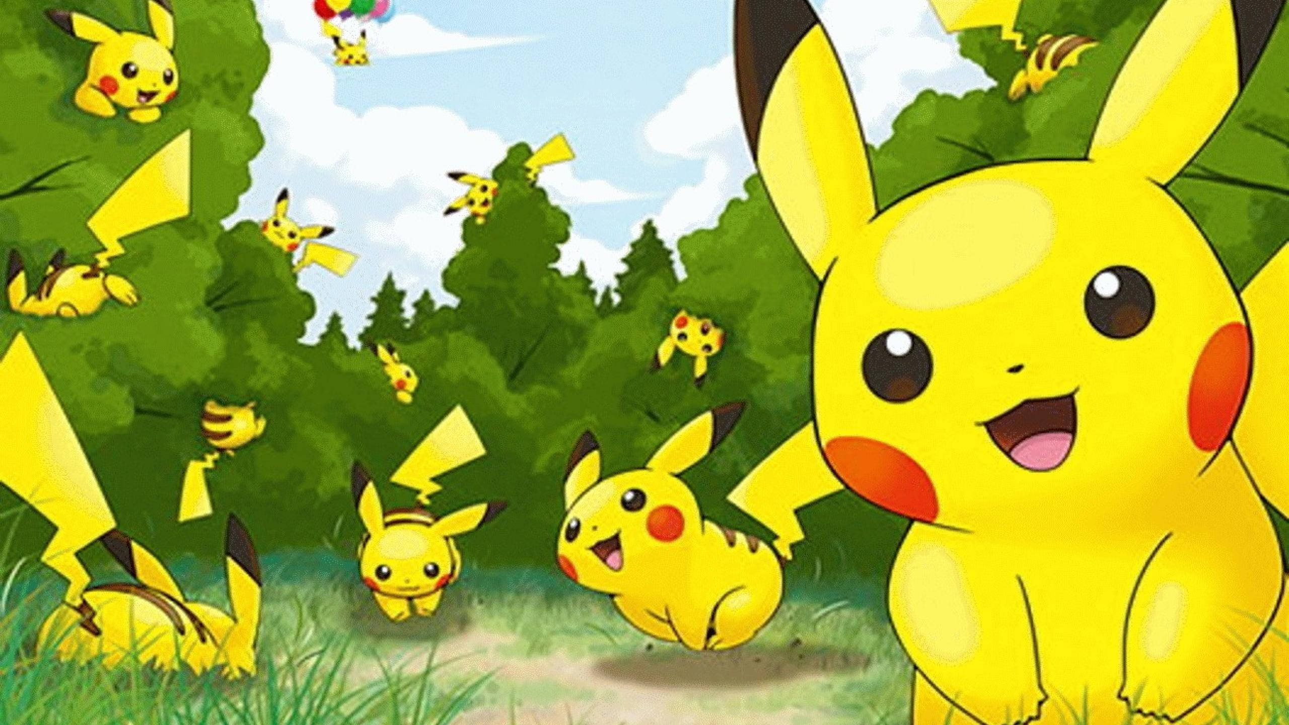 Clonele lui Pikachu se joacă Fundal