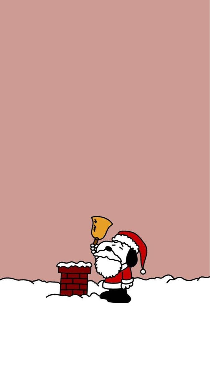 Clopotel de Coș de Fum de Crăciun Snoopy Fundal