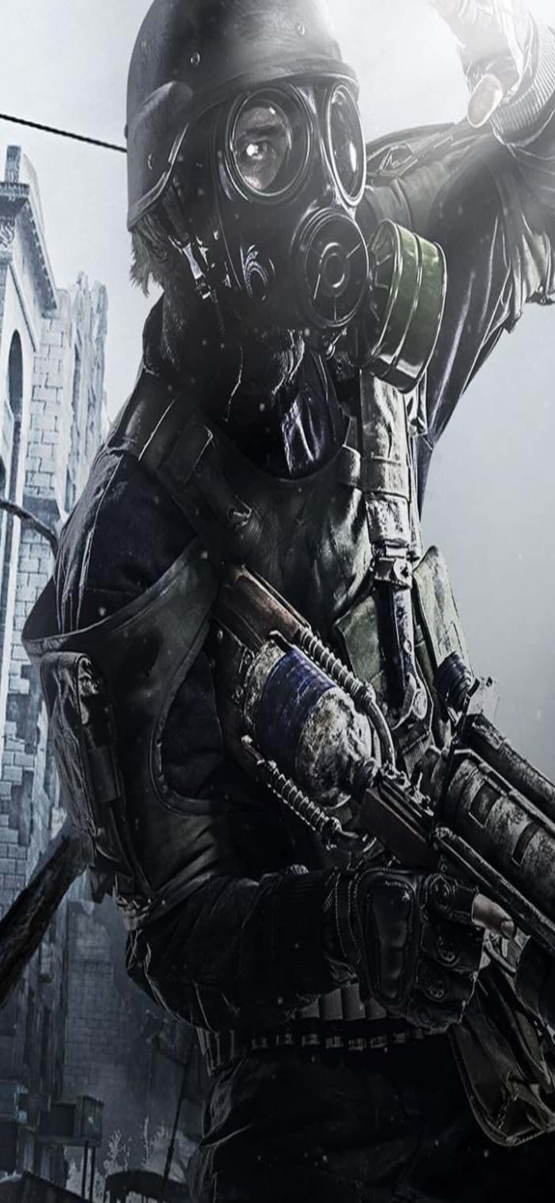 Close Up Soldier iPhone X Metro Last Light Background Fundal