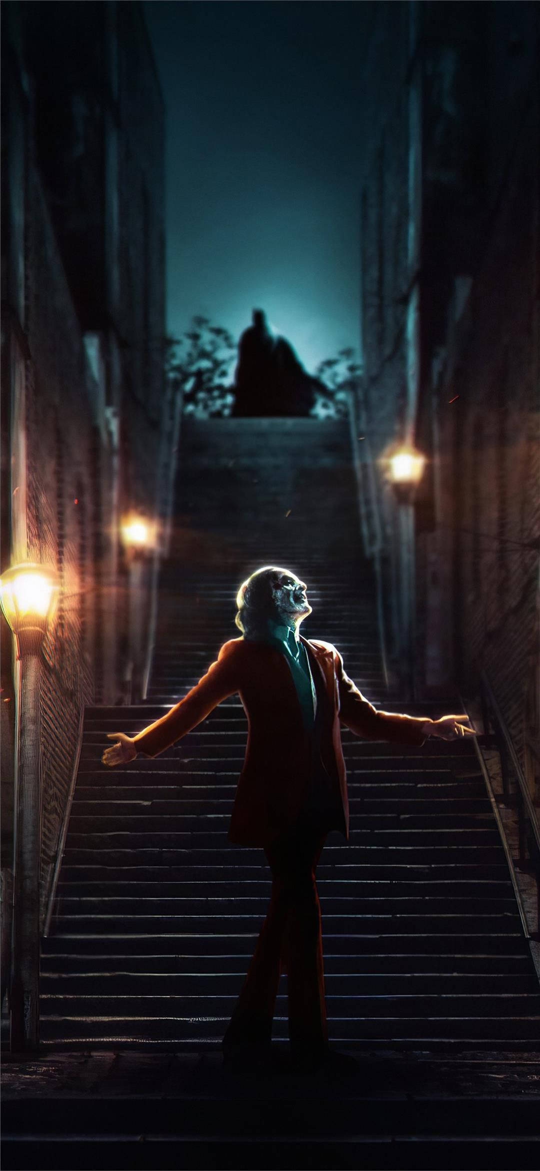 Clown Dansând pe Scară Joker 2019 Fundal