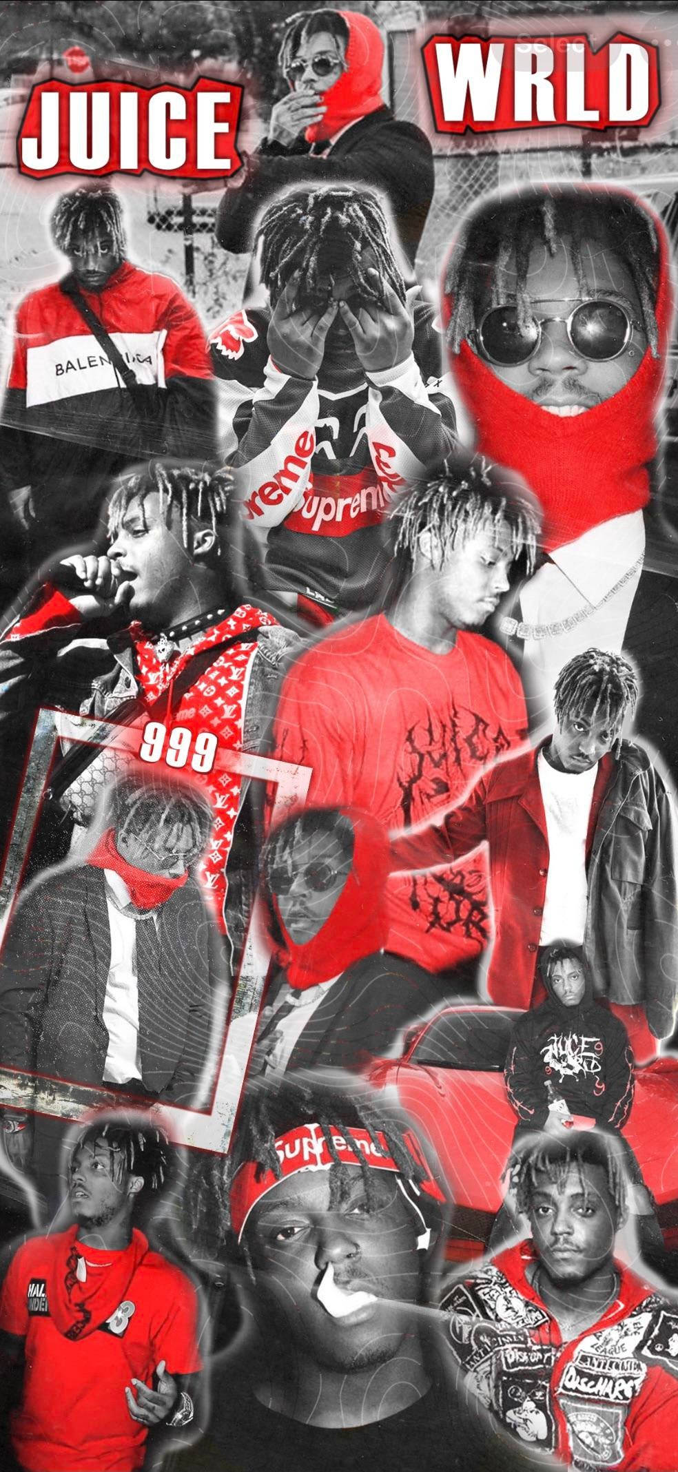 Colaj American Rapper XXXTentacion Juice WRLD Fundal
