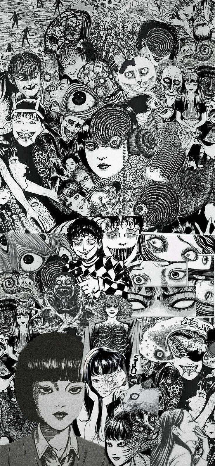 Colaj Cool Manga Junji Ito Fundal