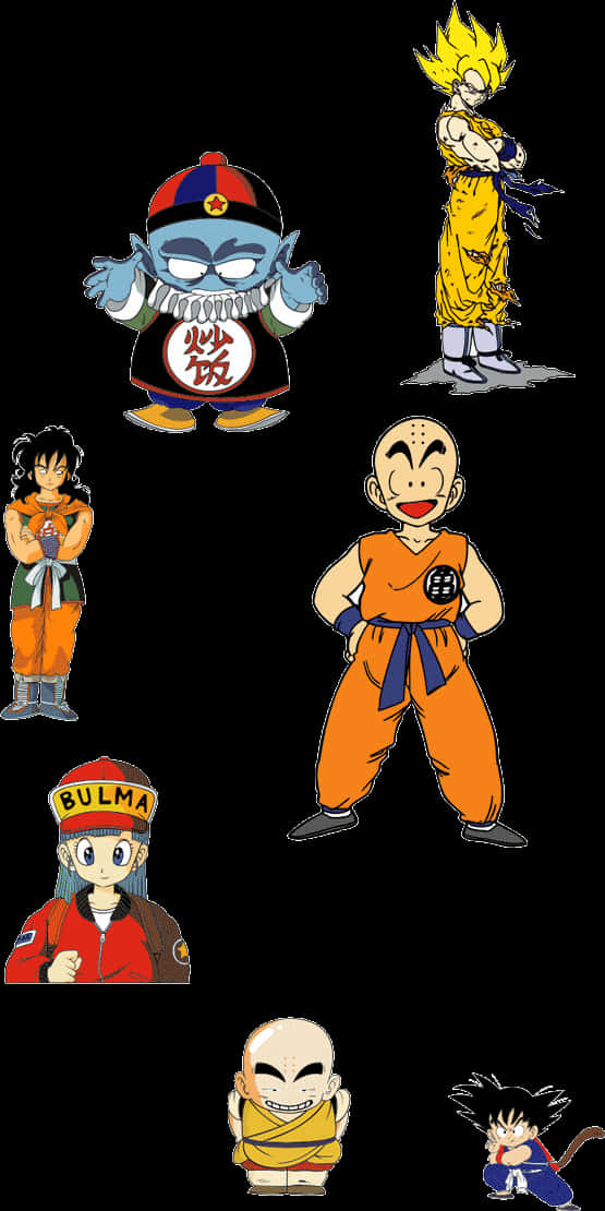 Colaj cu Personaje Dragon Ball Z Fundal