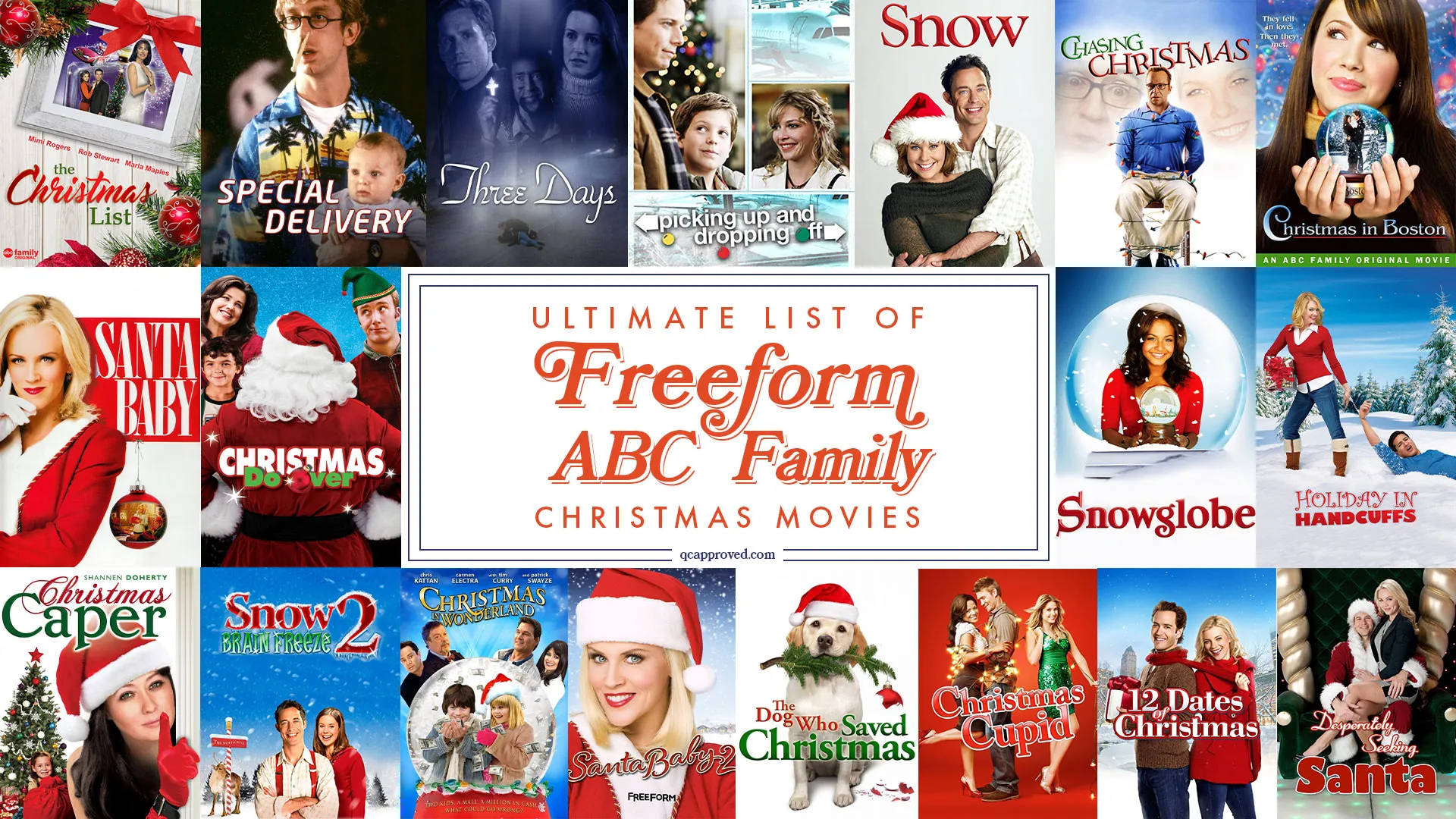 Colaj de Crăciun Freeform Movies Fundal