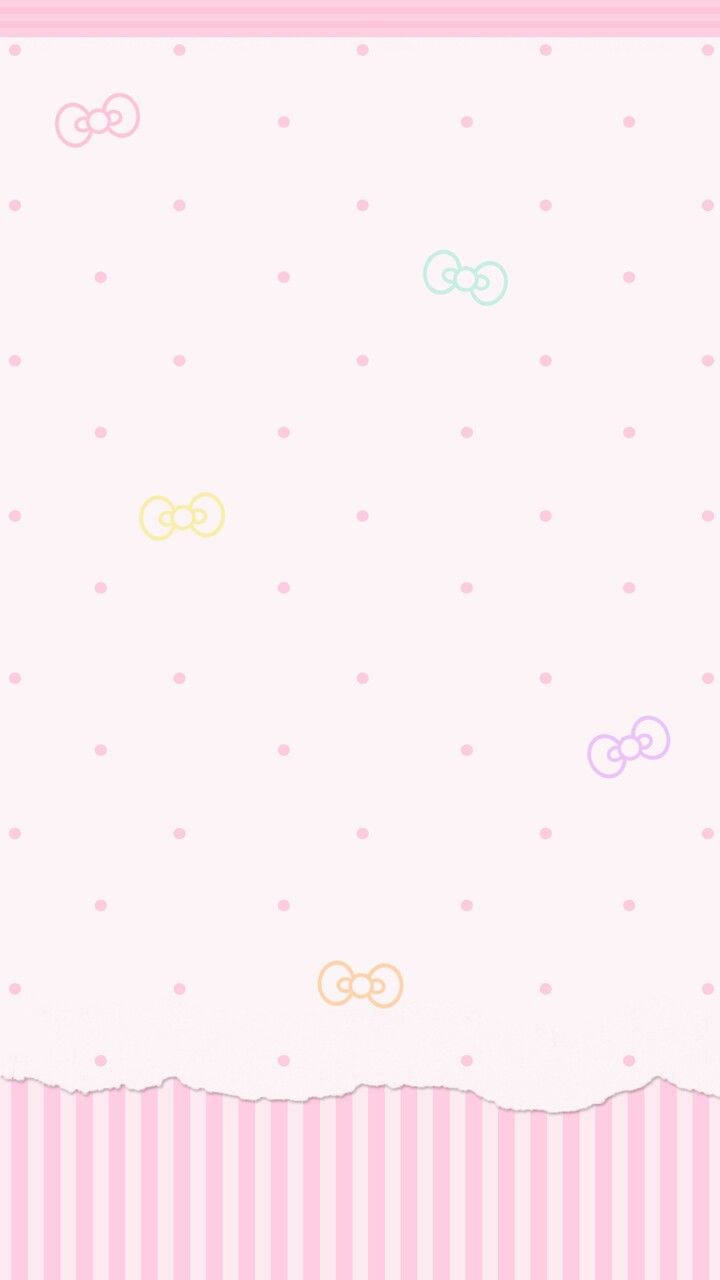 Colaj de fundițe pe fundal kawaii roz Fundal