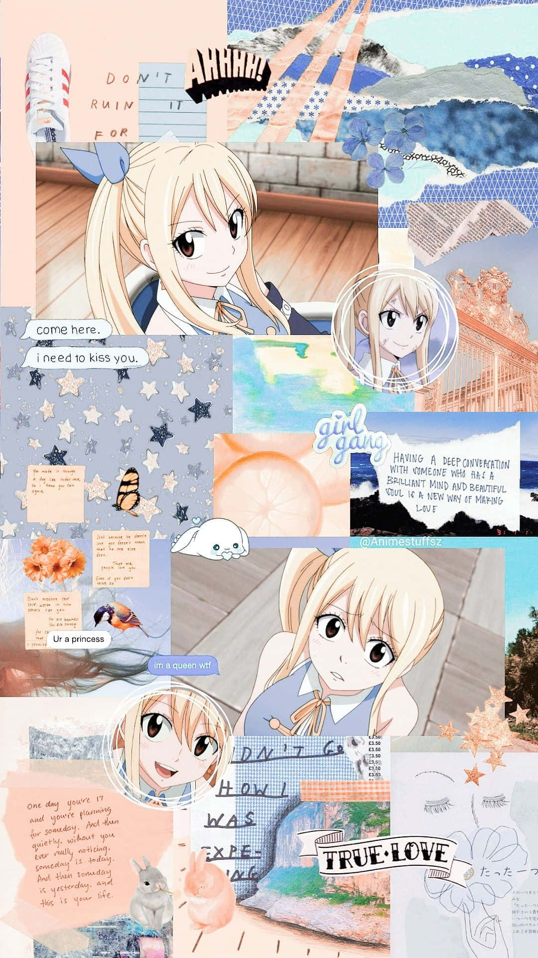 Colaj Estetic cu Fairy Tail Fundal