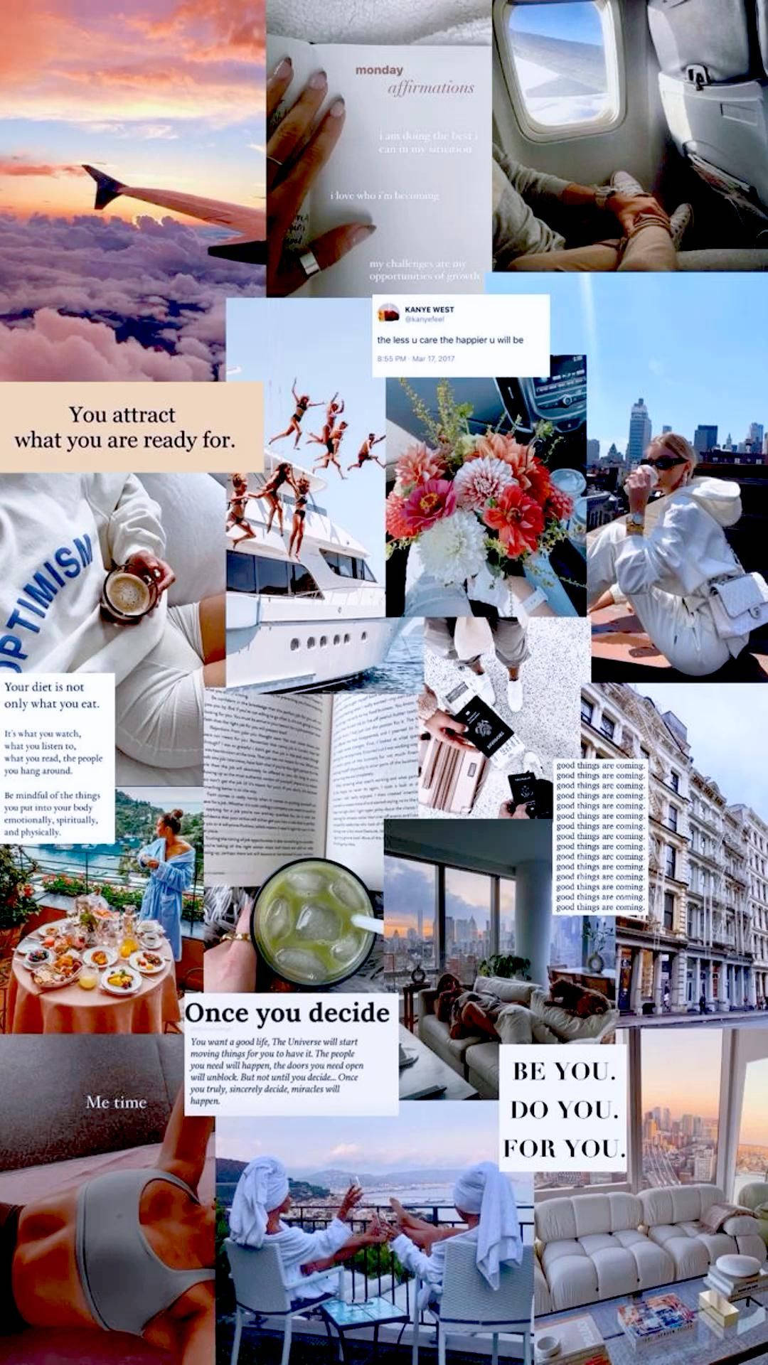 Colaj estetic inspirat de „That Girl” Fundal