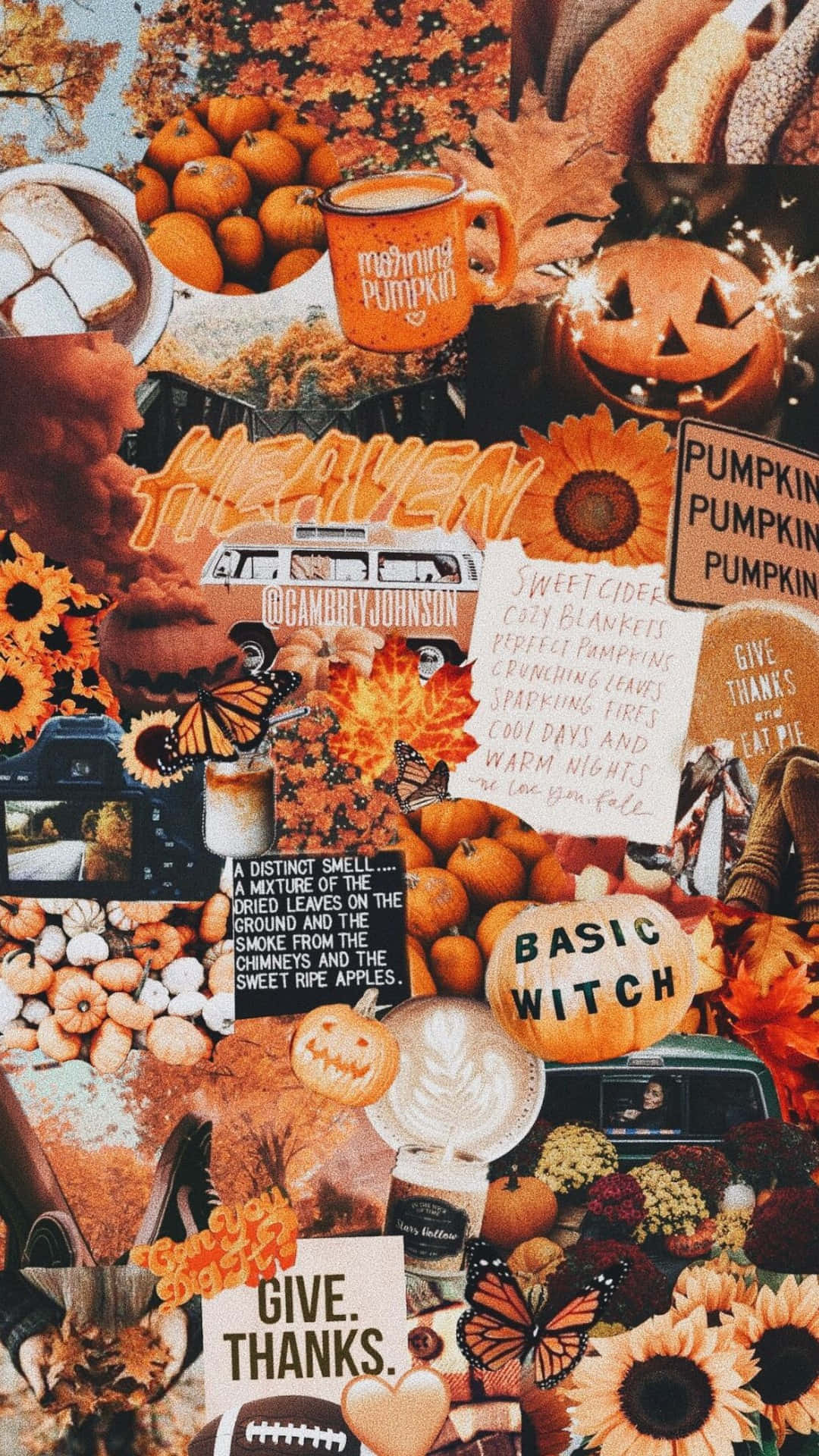 Colaj estetic pentru fundal iPhone de Halloween Fundal