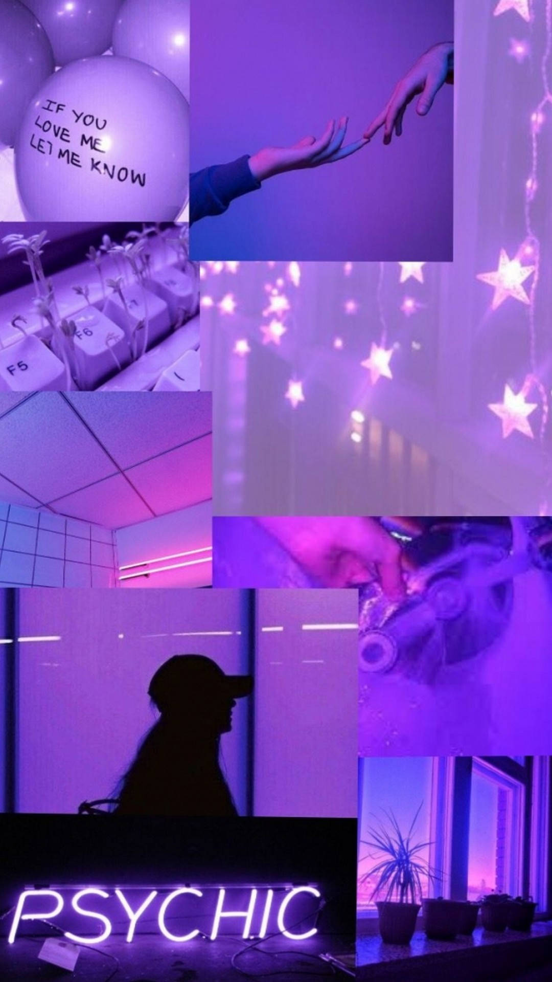 Colaj foto estetic violet deschis Fundal