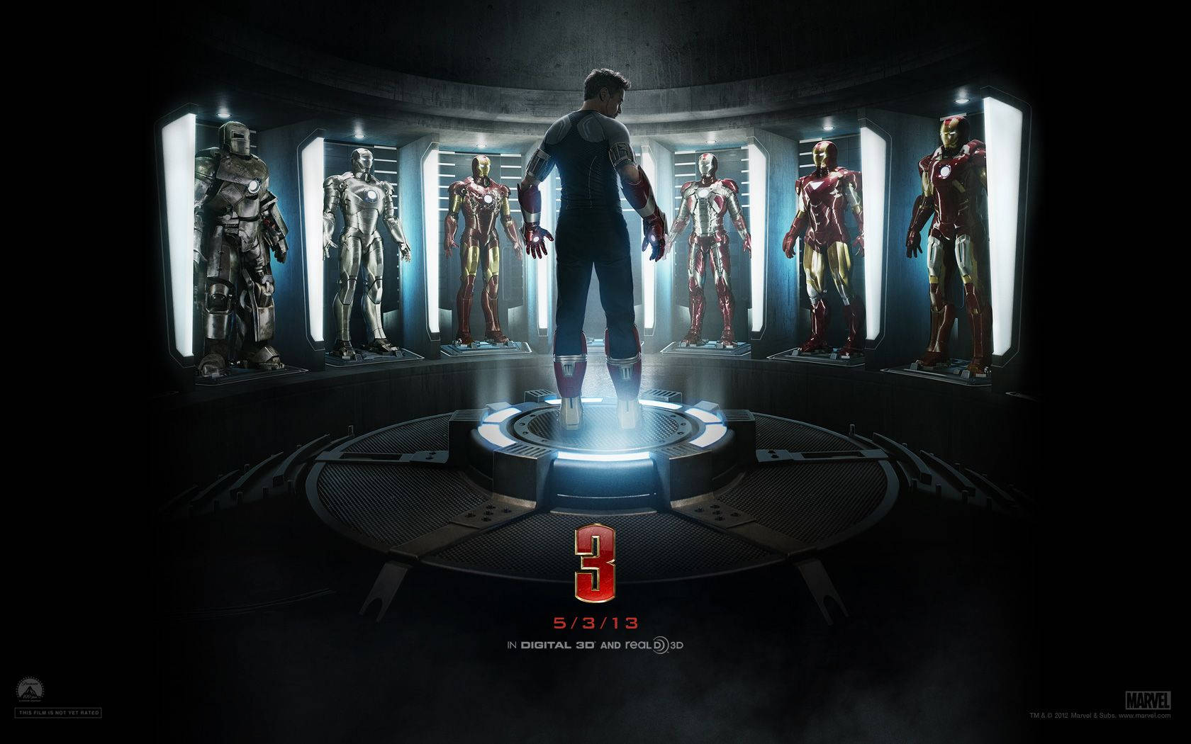 Colecția de costume Iron Man Fundal