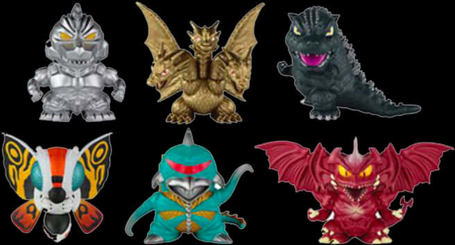 Colecție de figurine Godzilla și Kaiju Fundal