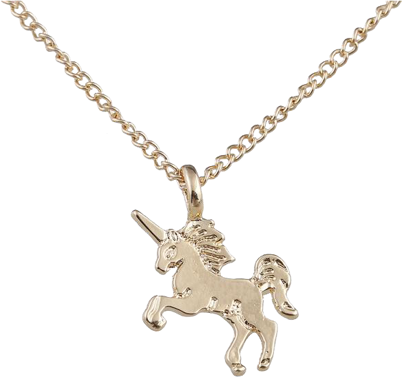 Colier Pandantiv Unicorn Argintiu Fundal
