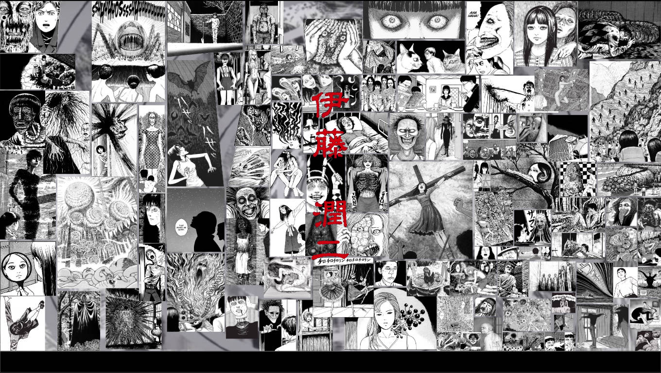Compilație de panouri manga Junji Ito Fundal
