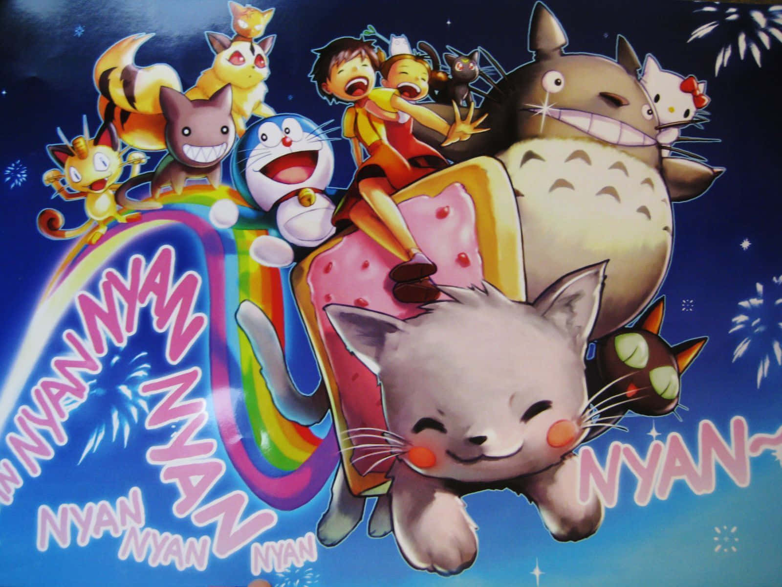Compilație de pisici anime Kawaii Fundal