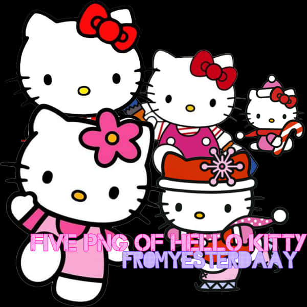 Compilație Personaje Hello Kitty Fundal