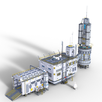 Concept Art al Bazei Lunare Fundal
