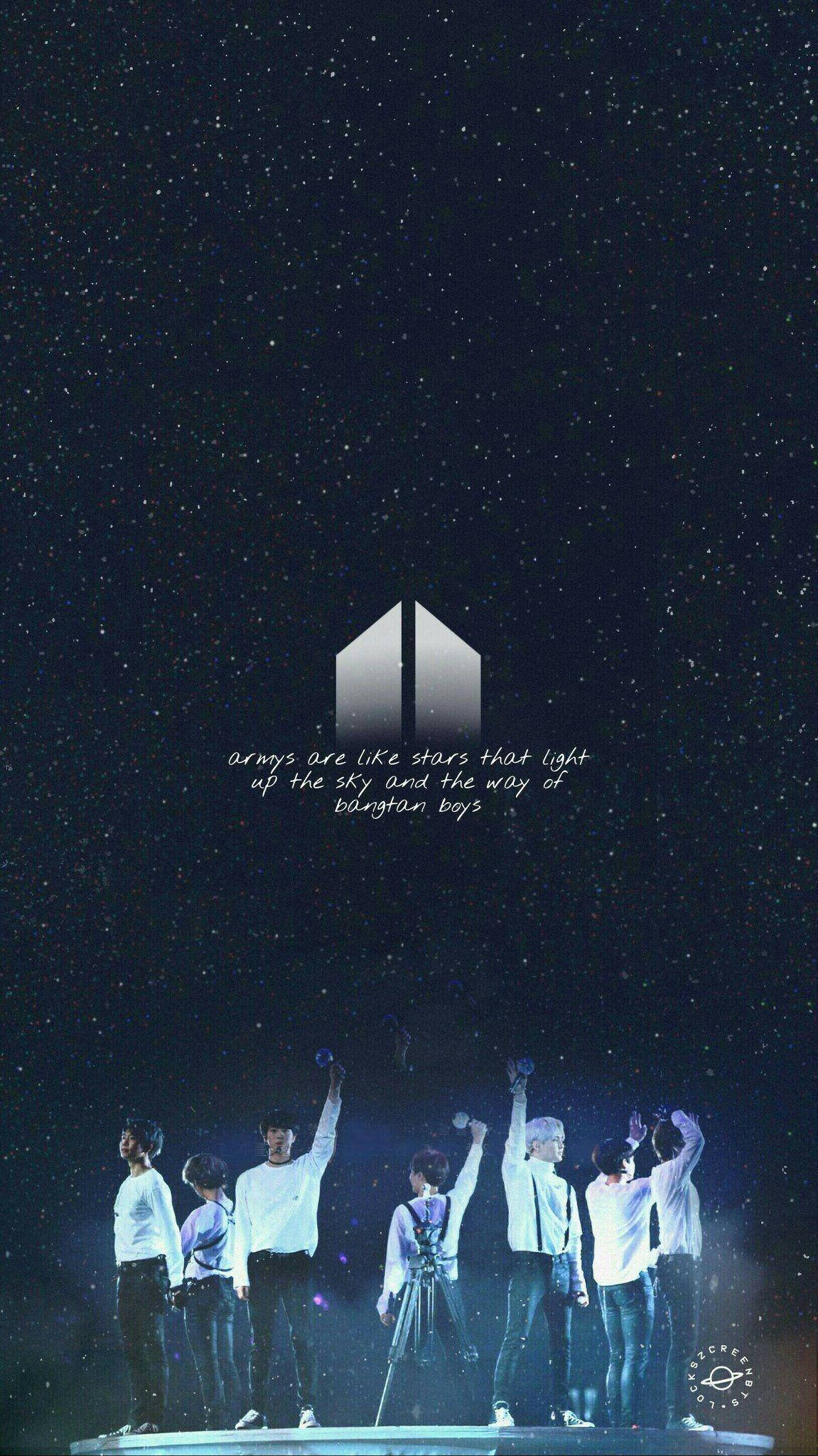 Concert BTS cu Logo-ul Armatei Fundal