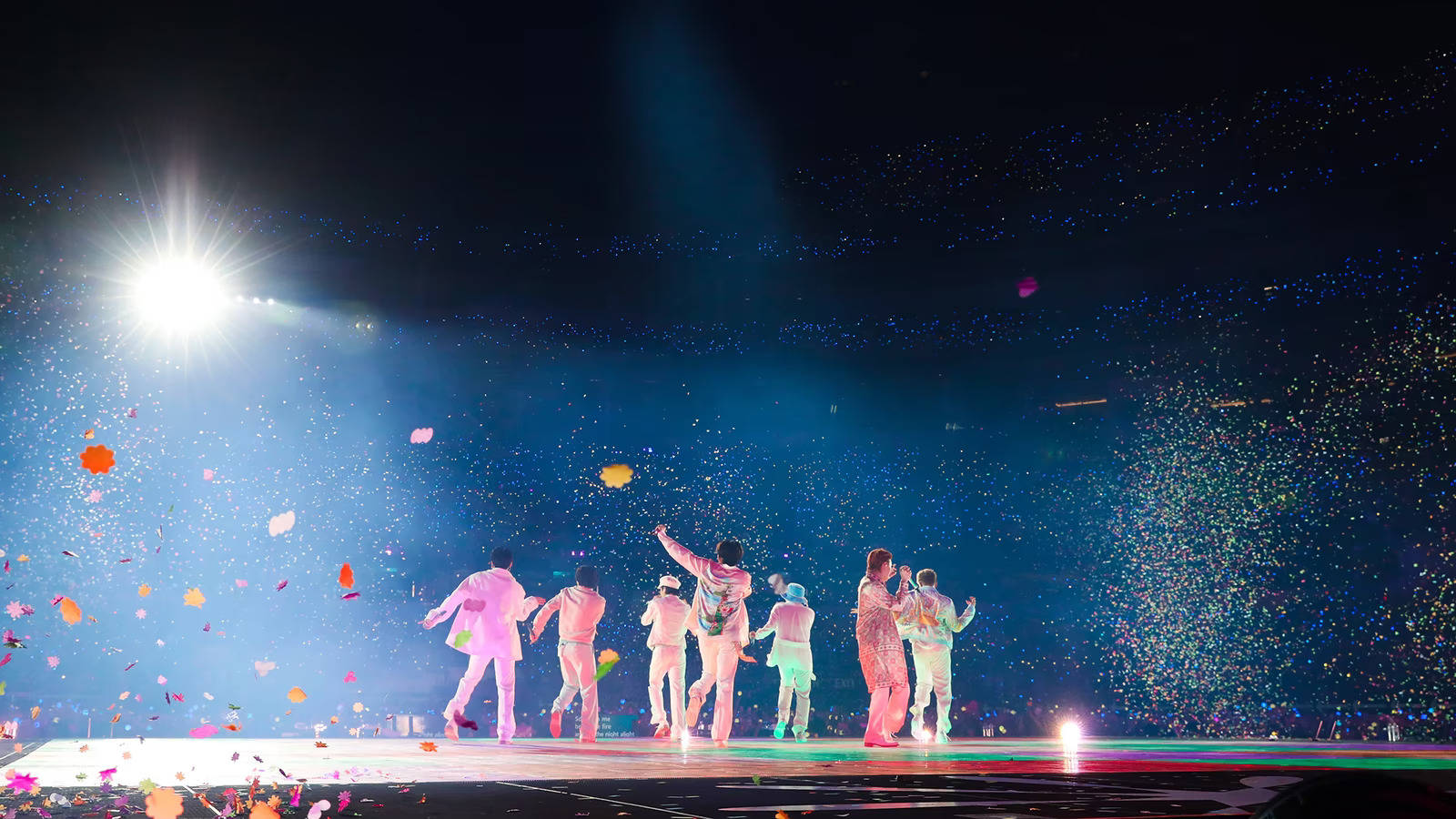 Concert BTS în Timpul Performanței Dynamite Fundal