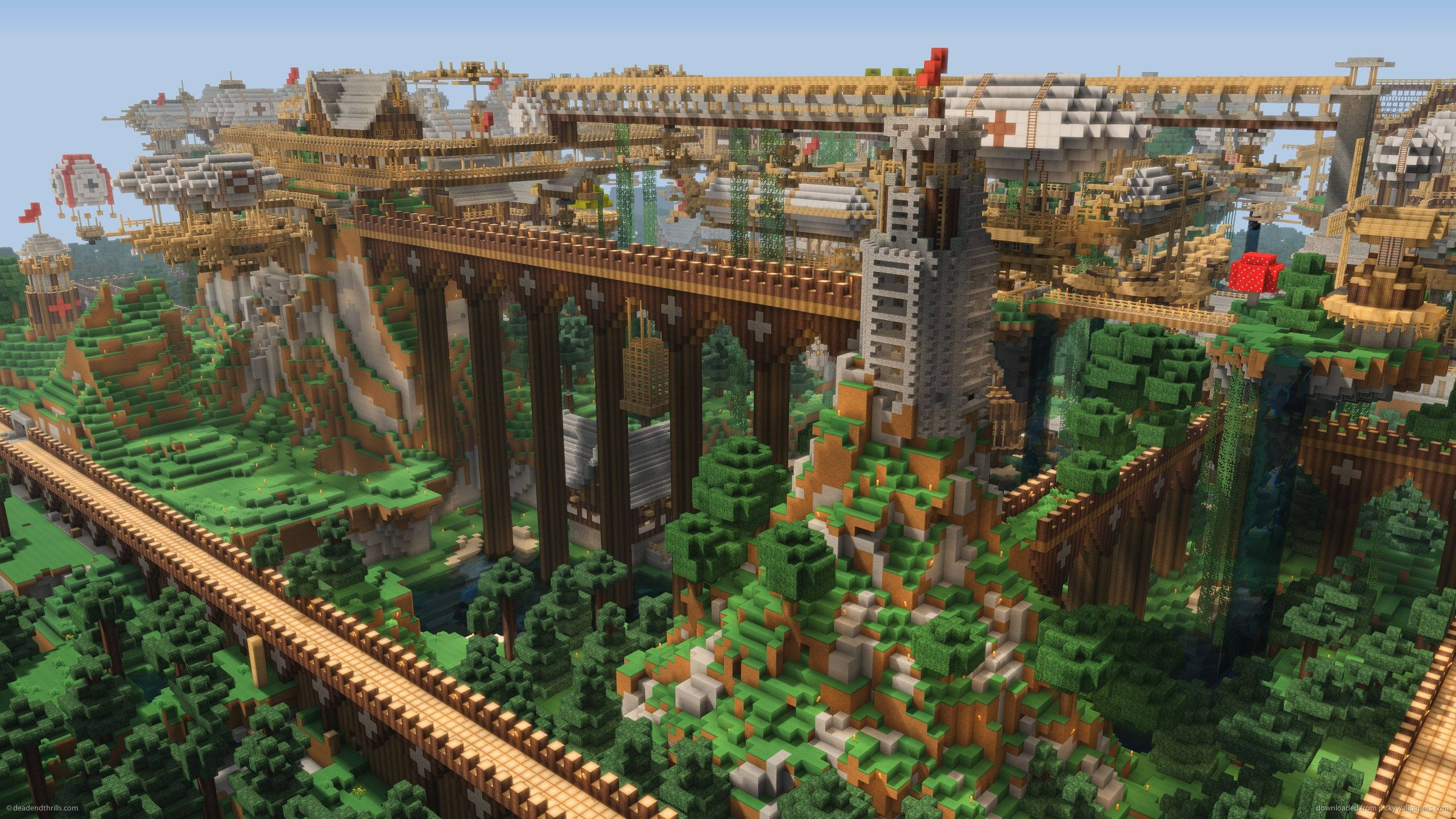 Conectând lumea - Marele Zid Minecraft Fundal