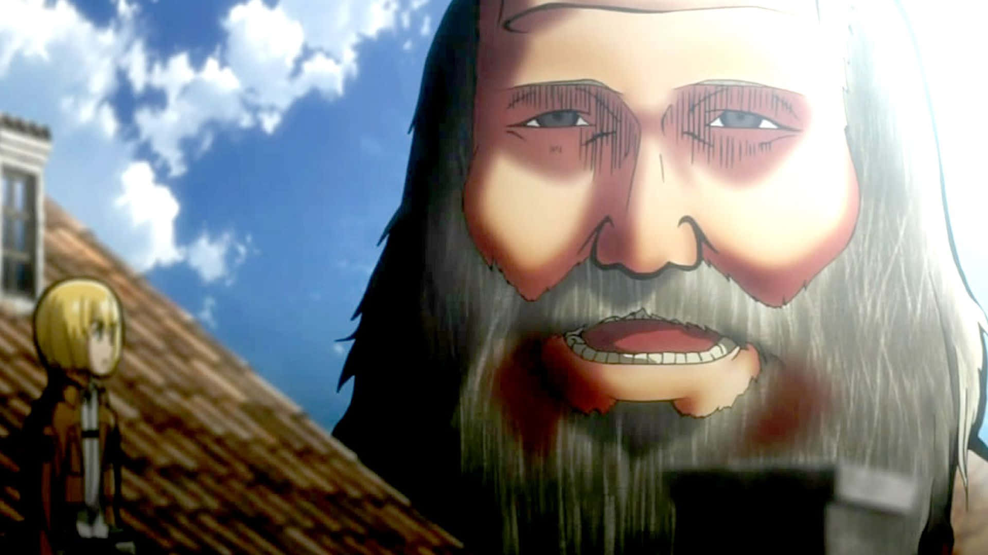 Confrunare anime hilară într-o lume vibrantă Fundal