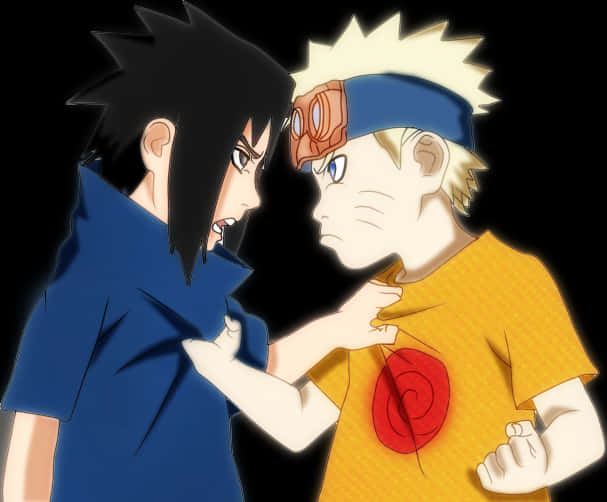 Confrunta dintre Naruto și Sasuke Fundal