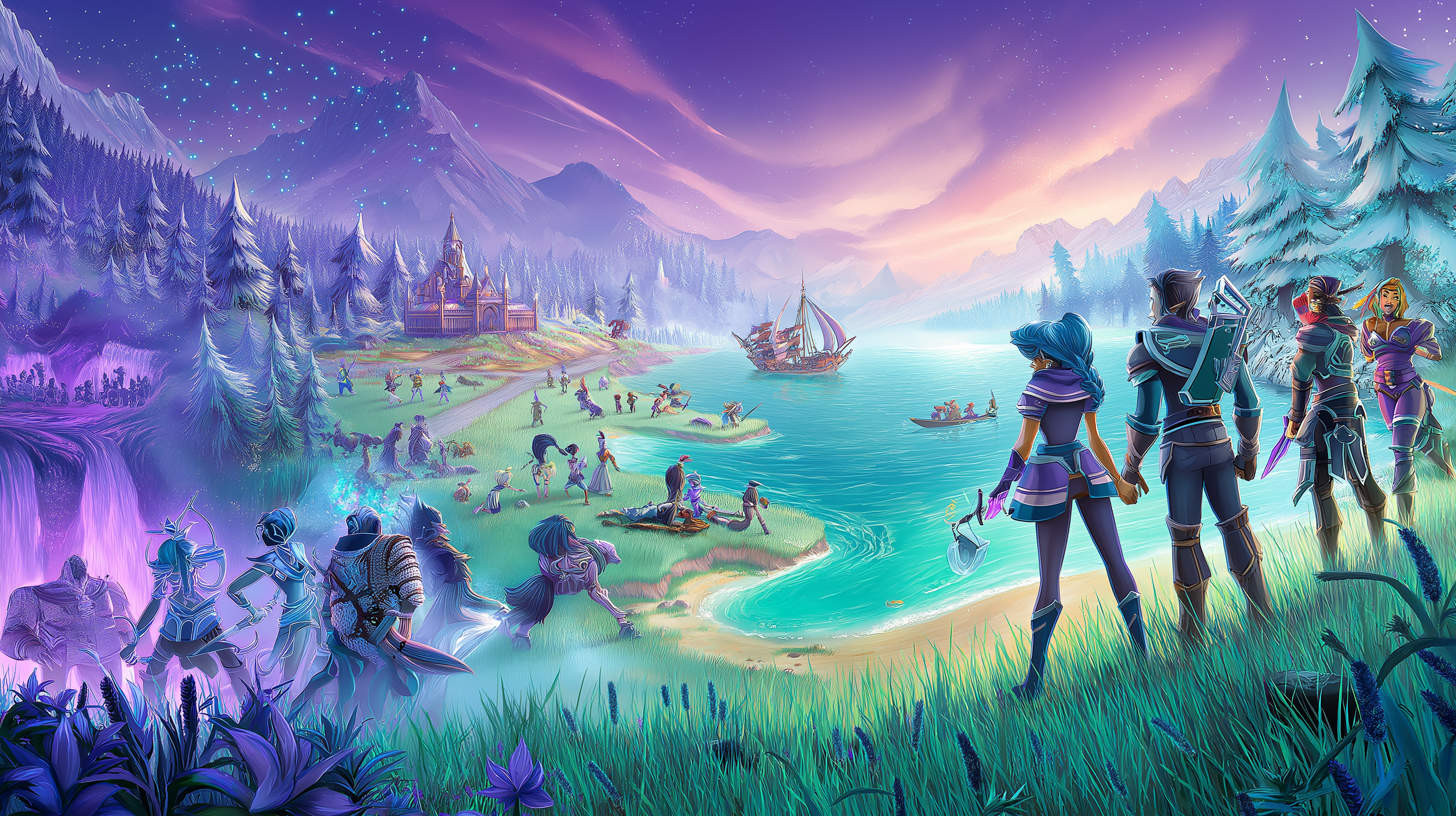 Confruntare Epică Fantasy Fundal