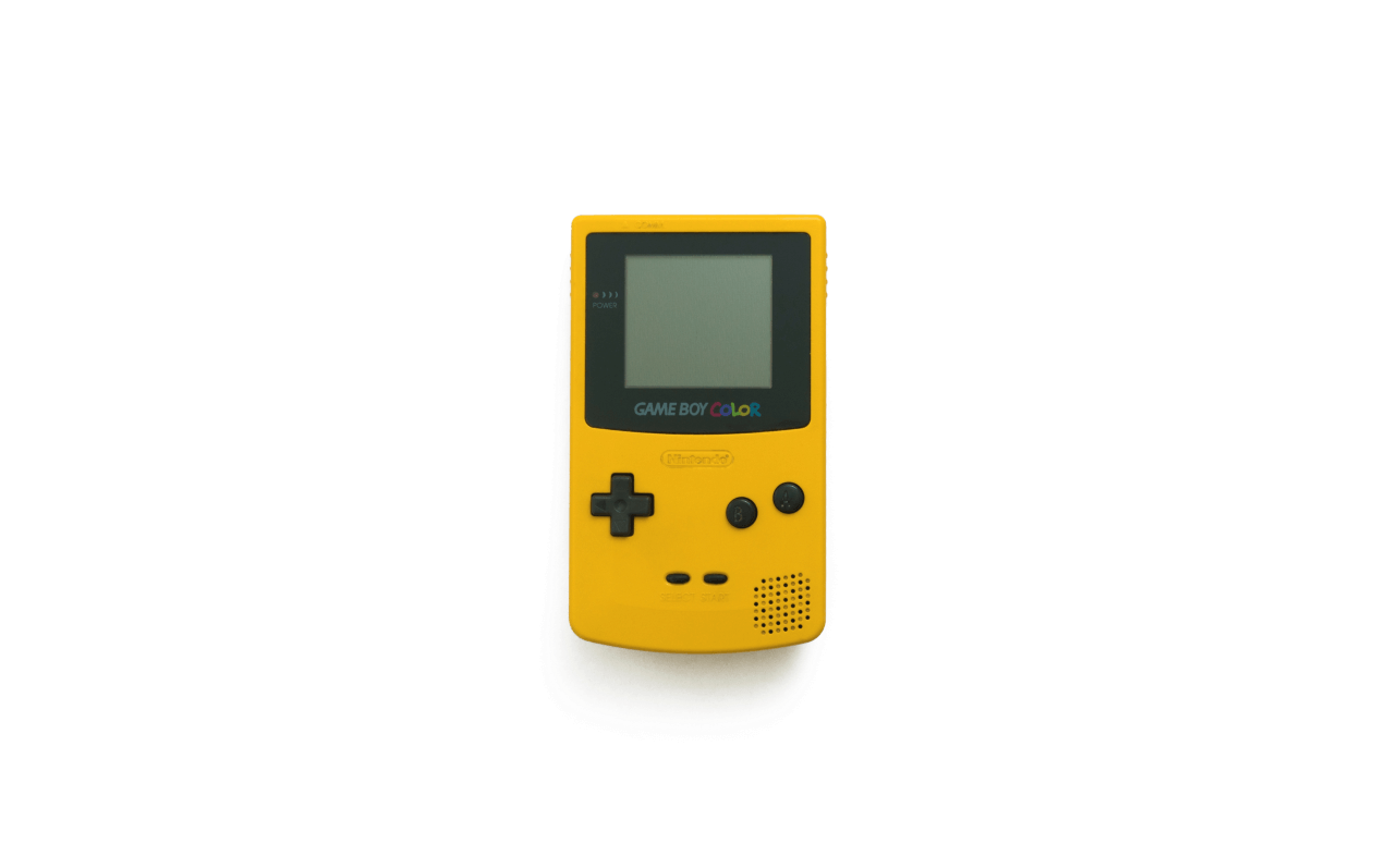 Consola Galbenă Game Boy Color Fundal