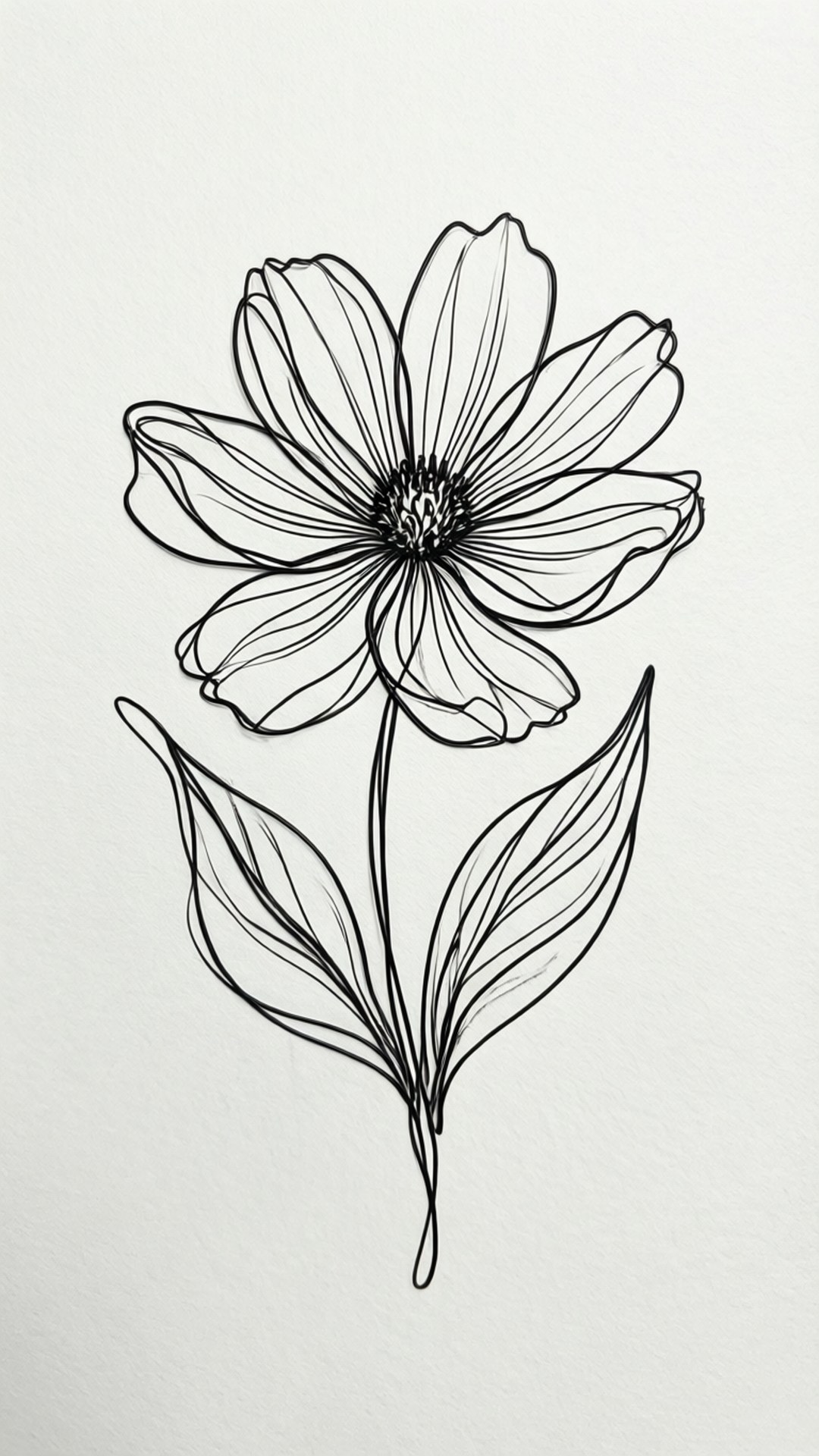 Continuous Line Flower Fundal