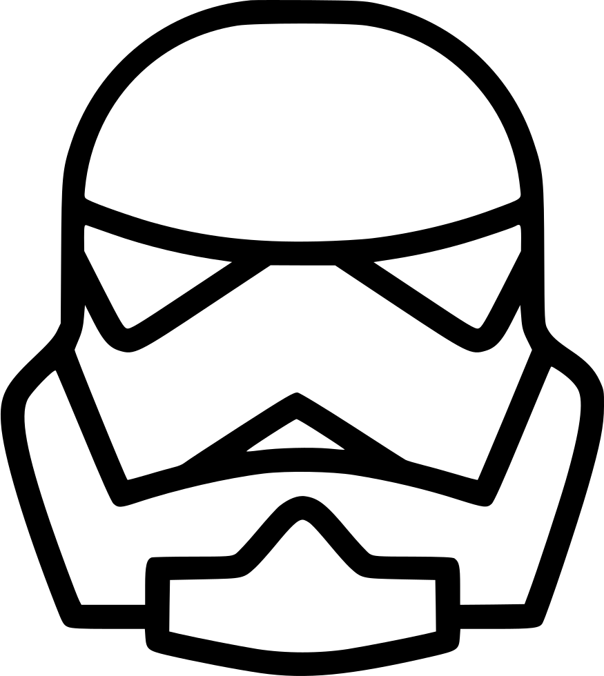 Conturul căștii unui Stormtrooper din Primul Ordin Fundal