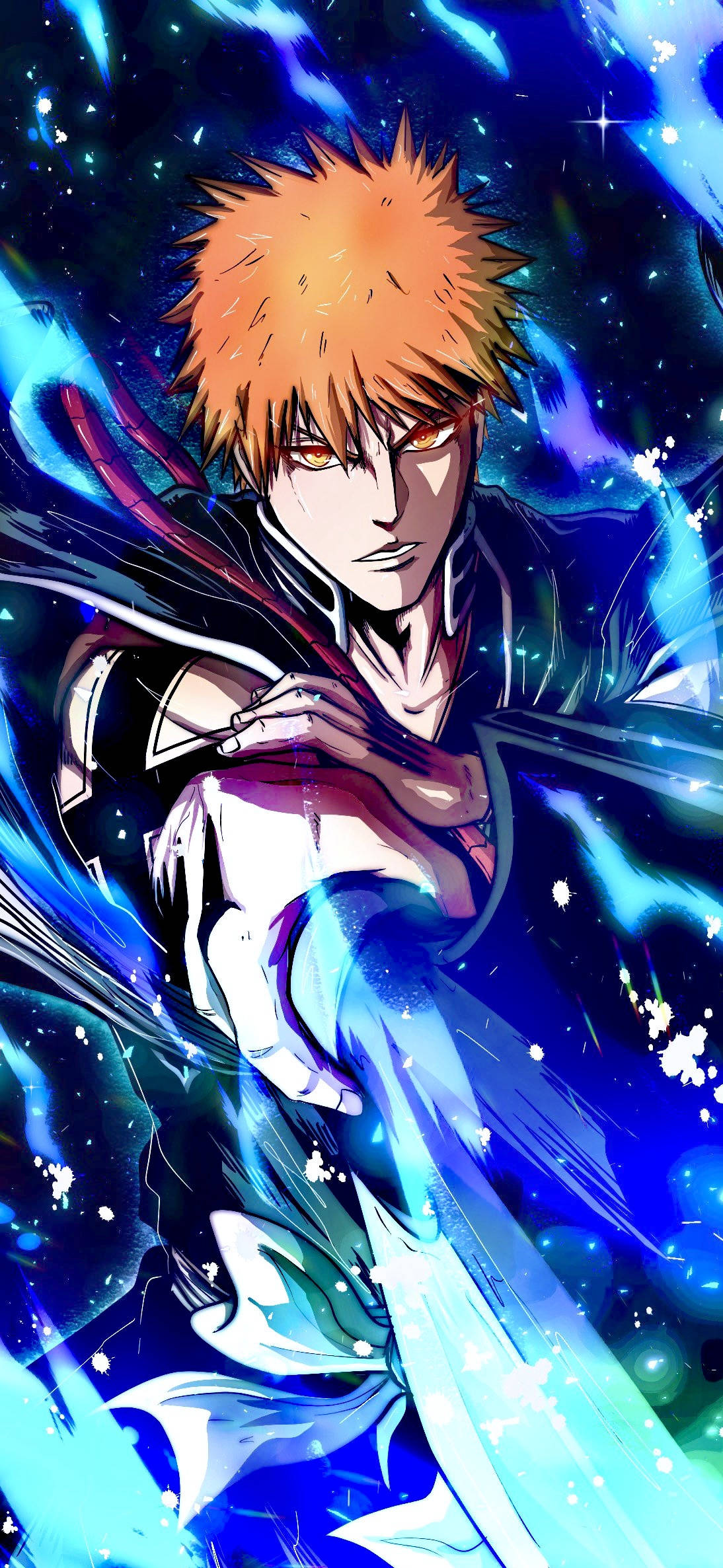 Cool Anime Phone Ichigo Kurosaki Fundal