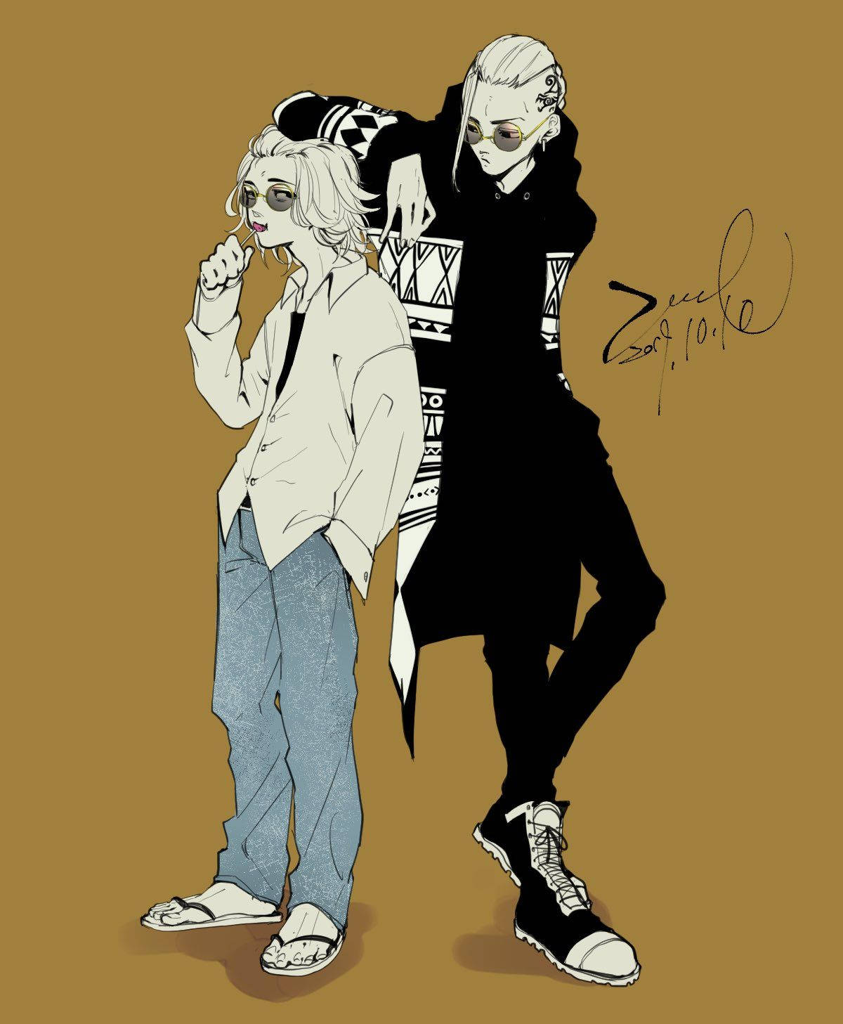 Cool Darken și Mikey Tokyo Revengers Fundal