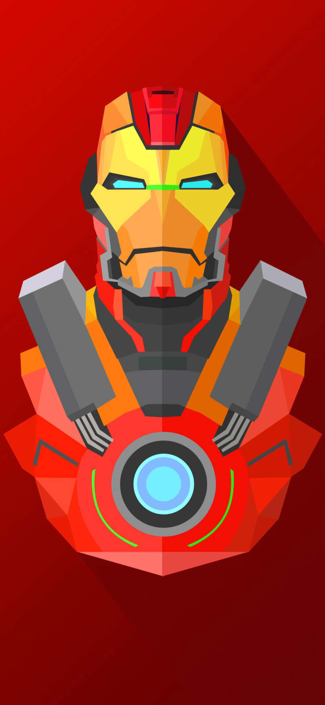 Cool Iron Man iPhone Roșu-Portocaliu Fundal